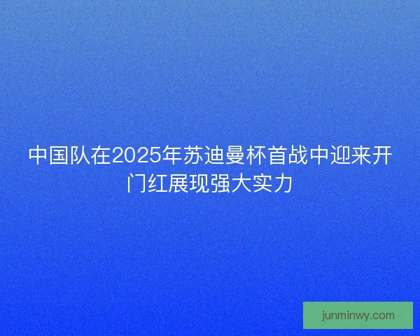 中国队在2025年苏迪曼杯首战中迎来开门红展现强大实力